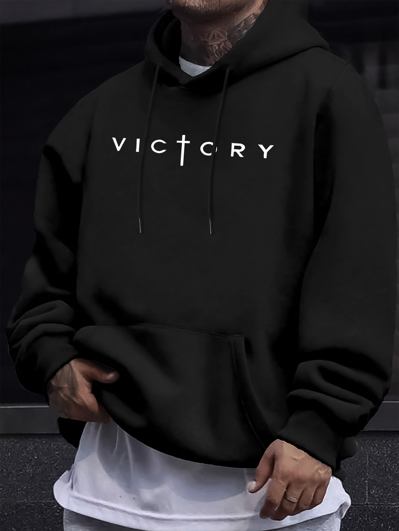 Sweatshirt Hoodie Pria Musim G - Crossfit Victory ulasan dan harga